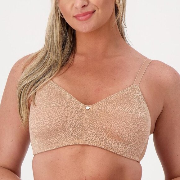 Breezies Other - Breezies Warm Sand Feather Light Jacquard Wirefree Bra Size 36DD